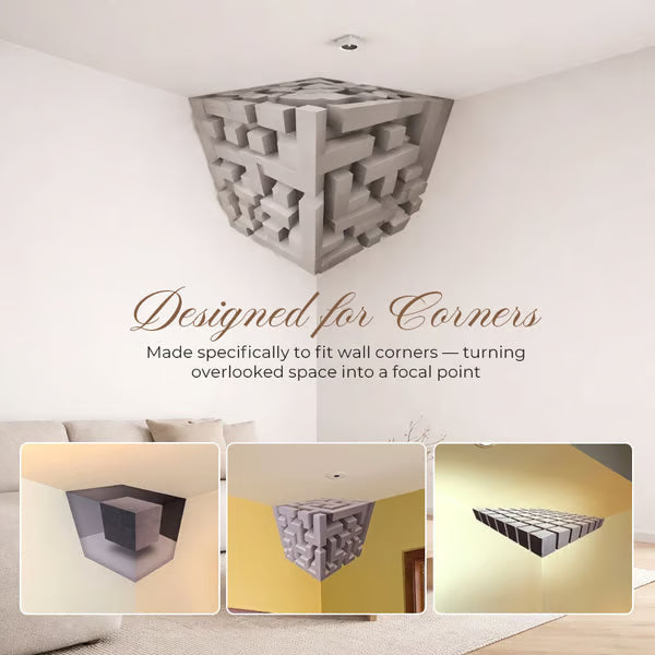 Modern Geometric Corner - Wall Art That Reshapes Reality 🧠✨
